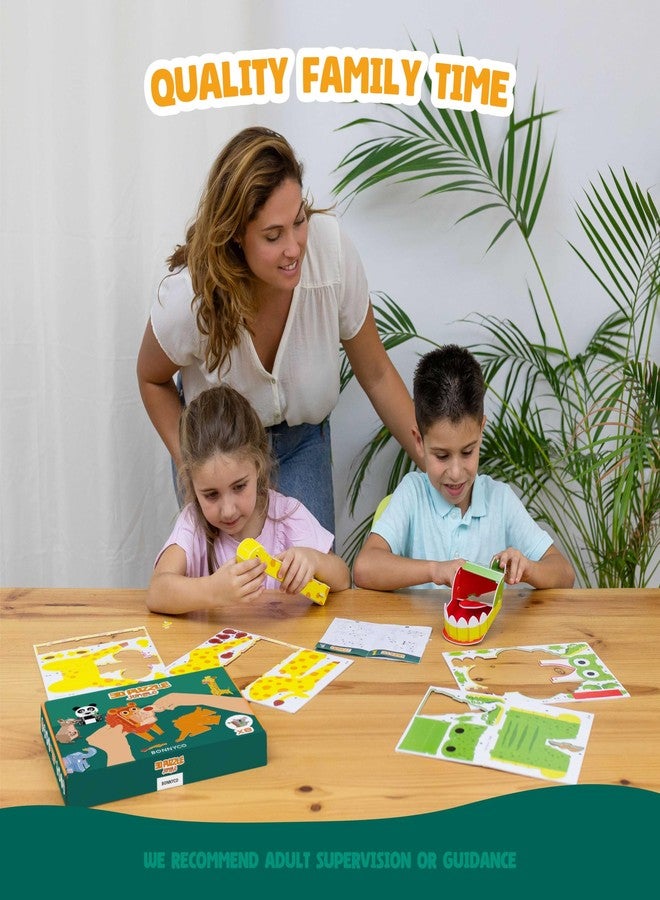 BONNYCO مجموعة ألغاز بونيكو ثلاثية الأبعاد للأطفال، حيوانات الغابة، 8 قطع. أحجية تركيب ثلاثية الأبعاد، مقاسات 6-8 و9-13، ألعاب تعليمية للبنات والأولاد. هدايا لأنشطة الأطفال، هدايا عيد ميلاد للأولاد. ألغاز إسفنجية ثلاثية الأبعاد، عيد الميلاد - Image 3